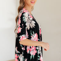 Essential Blouse in Black Floral