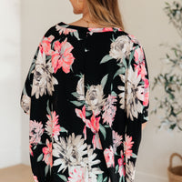 Essential Blouse in Black Floral