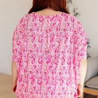 Essential Blouse in Fuchsia and White Paisley