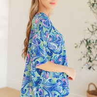 Essential Blouse in Painted Blue Mix