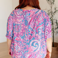 Essential Blouse in Purple Paisley