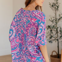 Essential Blouse in Purple Paisley