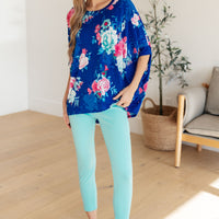 Essential Blouse in Royal and Pink Floral