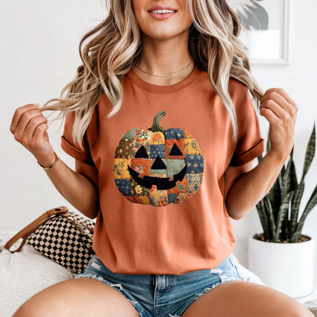 Patchwork Pumpkin Tshirt