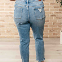 Frankie High Waist Distressed Boyfriend Jeans