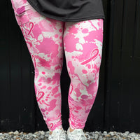 Pink Ribbon Leggings w/ Pockets