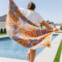 Luxury Beach Towel in Boho Medallions