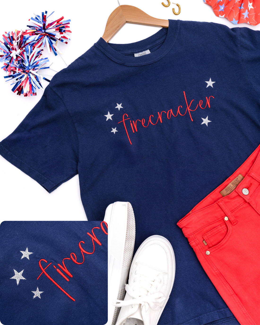 PREORDER: Embroidered Firecracker Tee