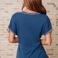 Greece Lightning V-Neck Blouse