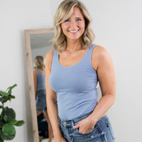 There for You Tank in Light Denim