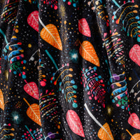 Holiday Fleece Blanket in Neon Trees