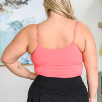 Hot Yoga Tank in Coral Rose