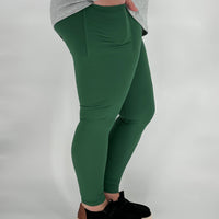 Pine Green Leggings/Capri w/ Pockets
