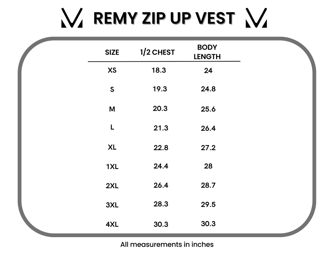 IN STOCK Remy Zip Up Vest - Black