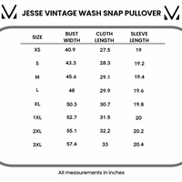 IN STOCK Jesse Vintage Wash Snap Pullover - Winter Blue