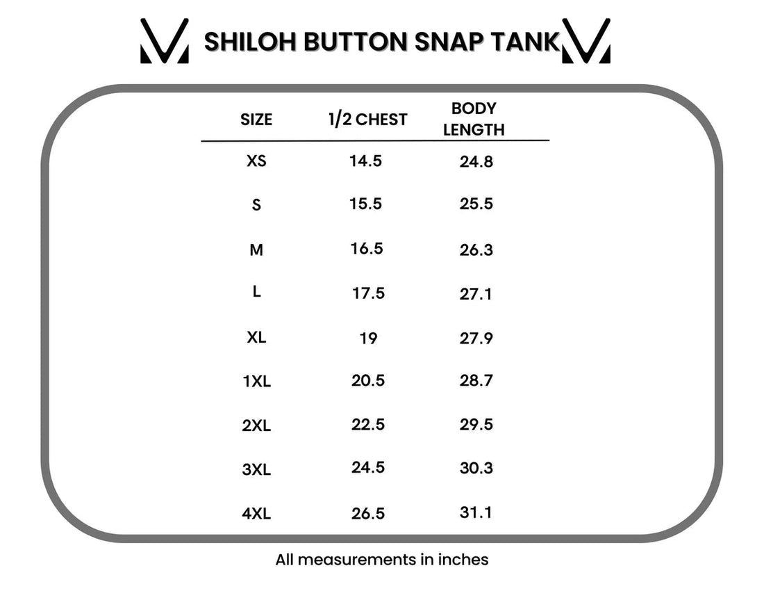IN STOCK Shiloh Button Snap Tank - Ocean Blue FINAL SALE
