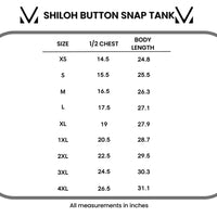 IN STOCK Shiloh Button Snap Tank - Ocean Blue FINAL SALE