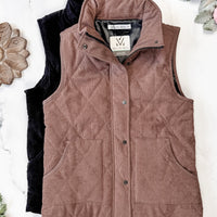 IN STOCK Corduroy Vest - Black FINAL SALE