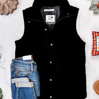 IN STOCK Corduroy Vest - Black FINAL SALE