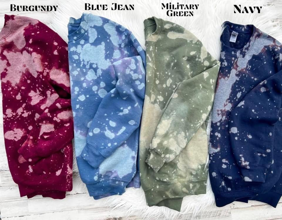 Bleached sweatshirts