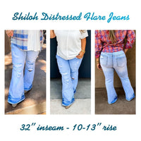 Shiloh - distressed flare jeans