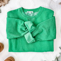 IN STOCK Vintage Wash Pocket Pullover - Green