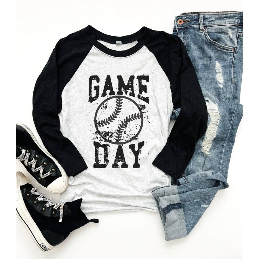 Game day baseball tee