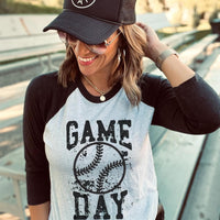 Game day baseball tee