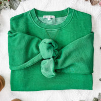 IN STOCK Vintage Wash Pocket Pullover - Green