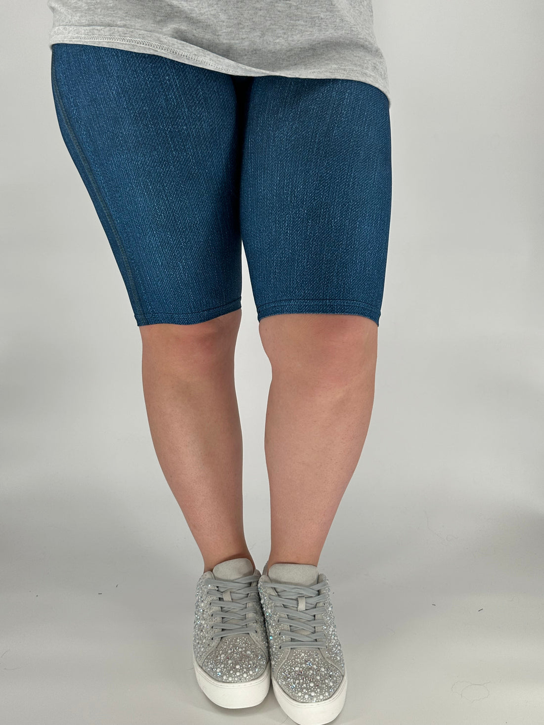 Blue Denim Bermuda Shorts w/ Back Pockets