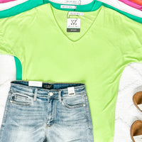 IN STOCK Chloe Cozy Tee - Lime