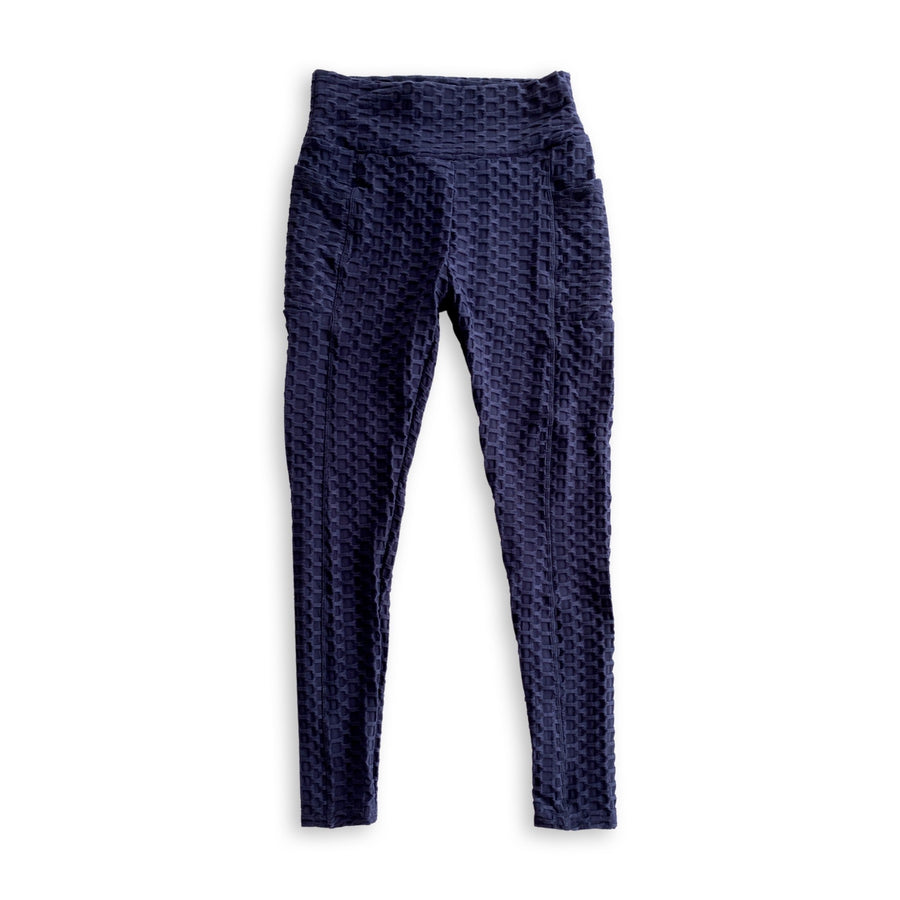 Take It Easy Tik-Tok Pocket Leggings in Navy