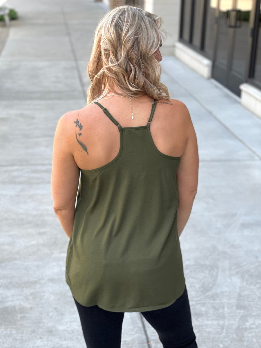 Give it My All Cami in Olive