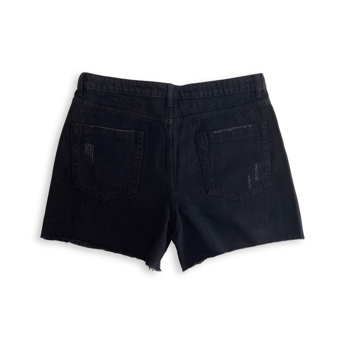 Think About It Black Denim Shorts