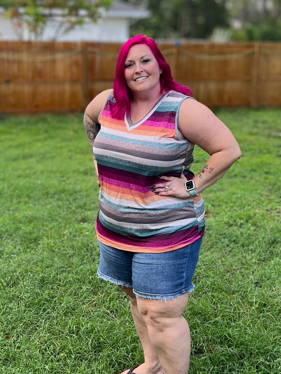 Multi color Stripe top