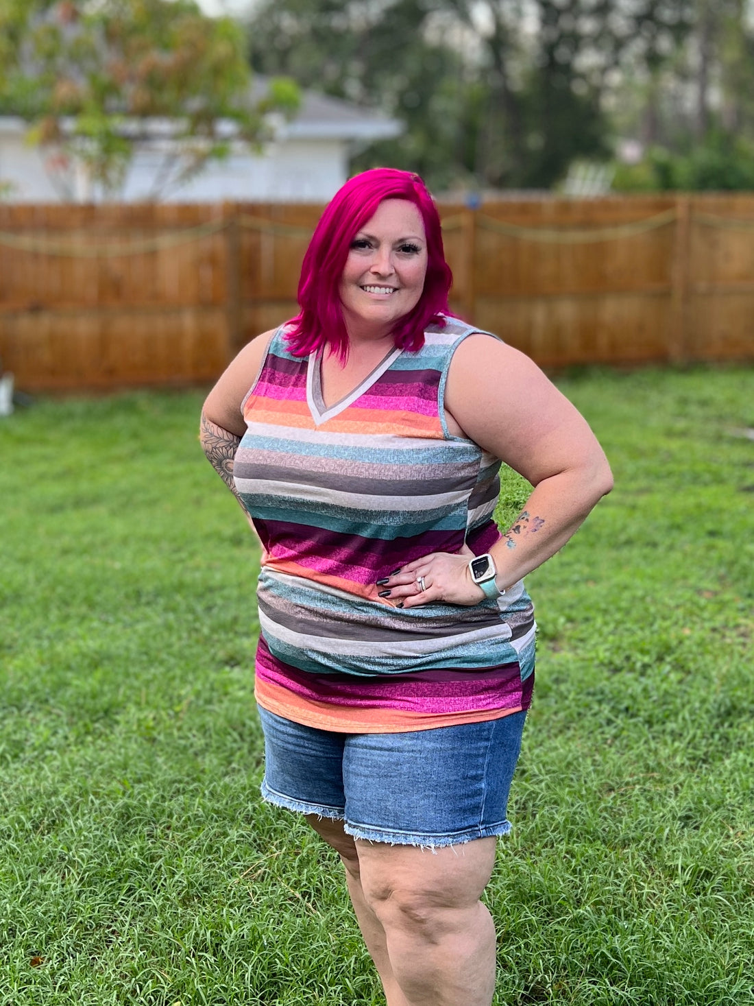 Multi color Stripe top