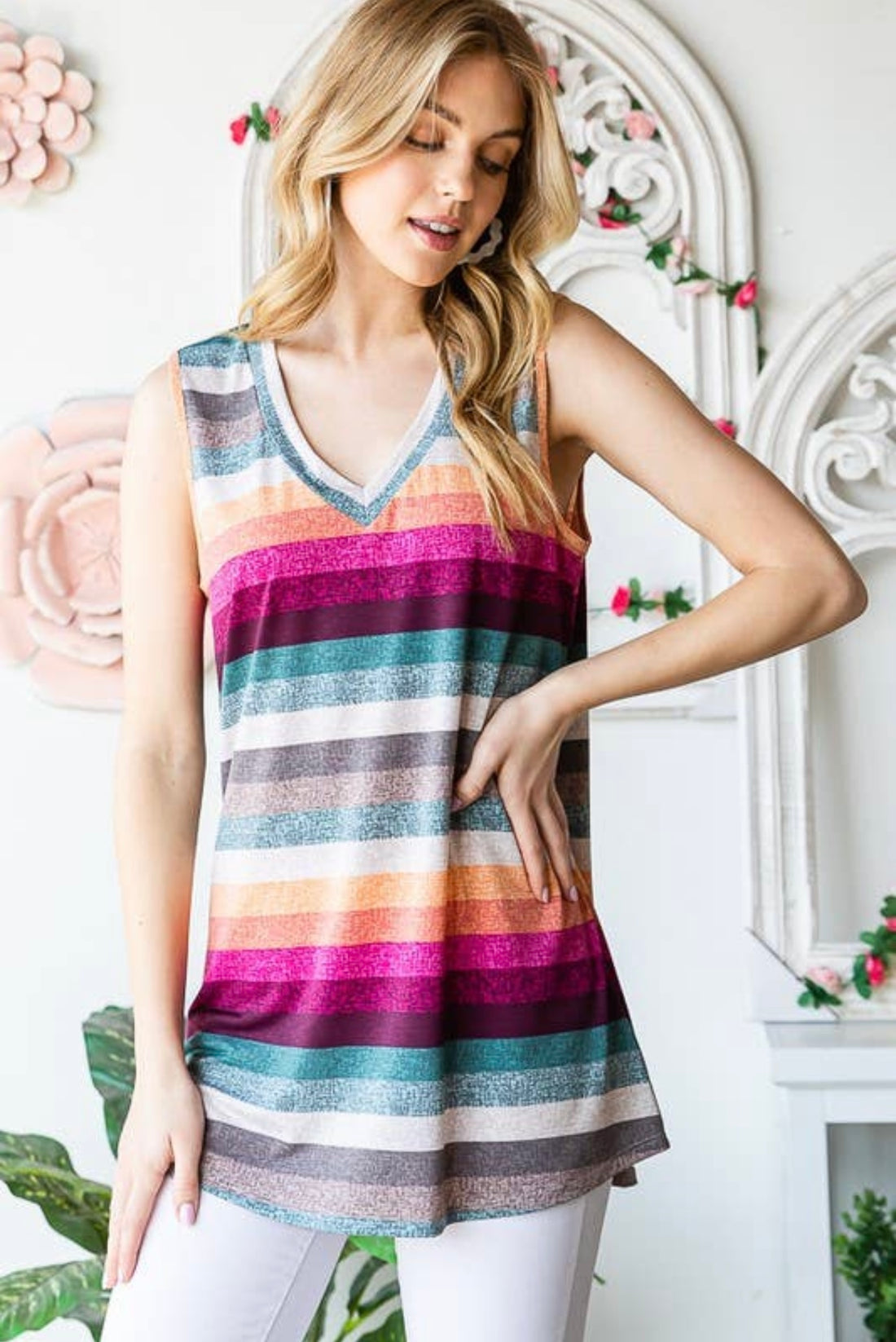 Multi color Stripe top