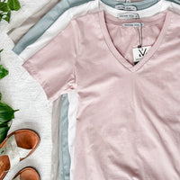 IN STOCK Olivia Tee - Stone Grey | Women's Short Sleeve FINAL SALE