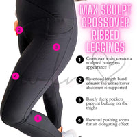 Molly “Max sculpt” diagonal ribbed leggings