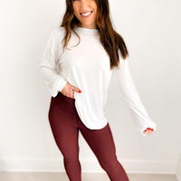 Molly “Max sculpt” diagonal ribbed leggings