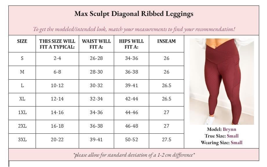 Molly “Max sculpt” diagonal ribbed leggings