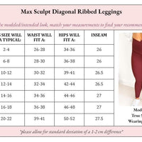 Molly “Max sculpt” diagonal ribbed leggings