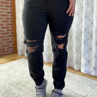 The Standout Judy Blue Black Boyfriend Jeans