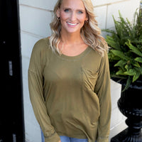 A Better Life Top in Olive