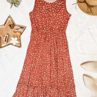 IN STOCK Bailey Dress - Rust Floral | Women's Tank Dress FINAL SALE