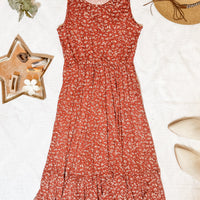 IN STOCK Bailey Dress - Rust Floral | Women's Tank Dress FINAL SALE