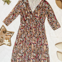 IN STOCK Taylor Dress - Mocha Floral | Women's Dress