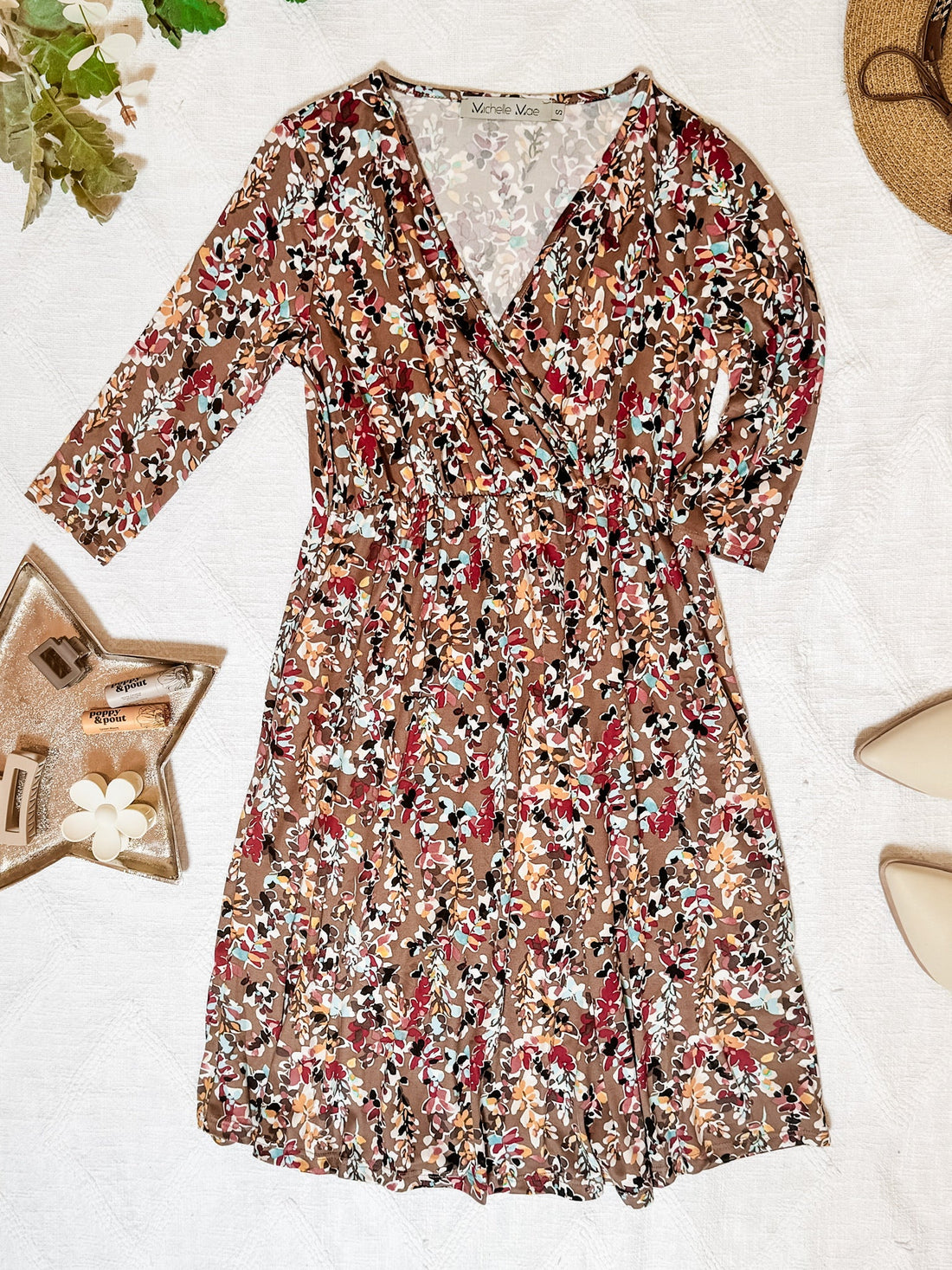 IN STOCK Taylor Dress - Mocha Floral | Women&