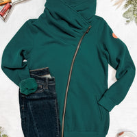 IN STOCK Quinn ZipUp Cowl - Evergreen | Women's Hoodie