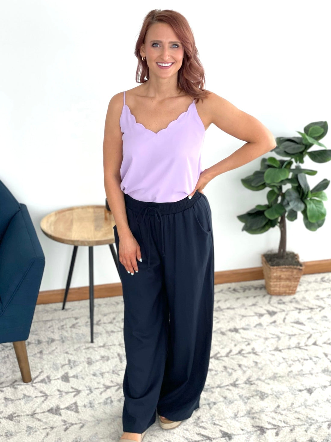 Everyday Scallop Cami in Lavender